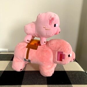 Set of 2 Minecraft Pig Plush